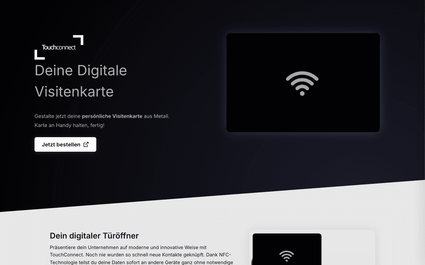 Startseite des TouchConnect-Shops